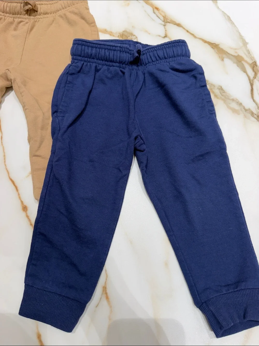 Carter's Navy and Tan Cotton Jogger Pants Duo
